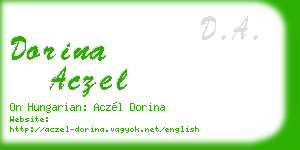 dorina aczel business card